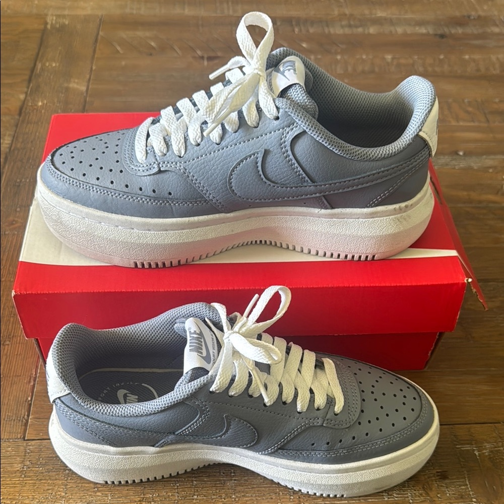 Nike Court Vision Alta LTR Sneakers - Ashen Slate & White